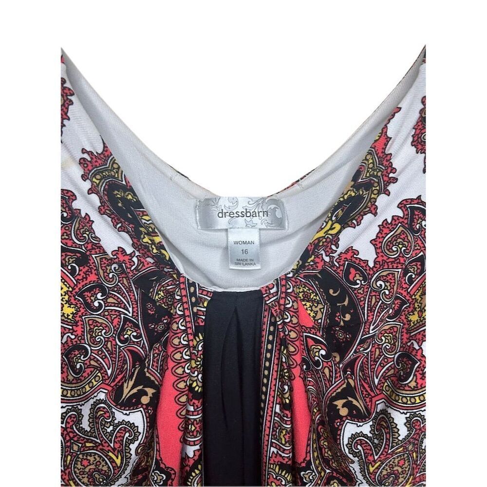 Dress barn Women's Size 16 Paisley Sleeveless Knee Length Dress - Picture 2 of 3
